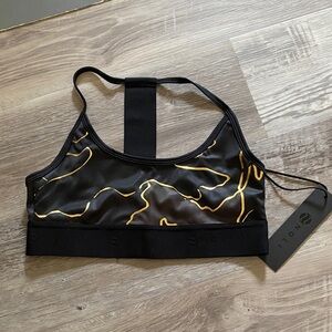 NWT Noli Black and Gold Sports Bra